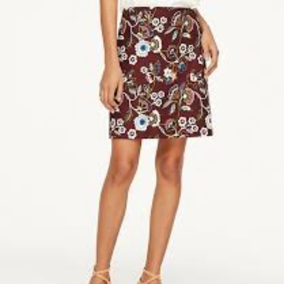 Ann Taylor Loft | Petite Paisley Medallion Skirt - Picture 2 of 3